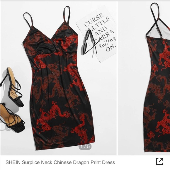 Shein Dragon Print dress - Picture 1 of 3